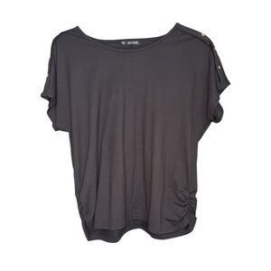 Notebuk Black Basoc Top with gold Shoulder Embellishments size Large